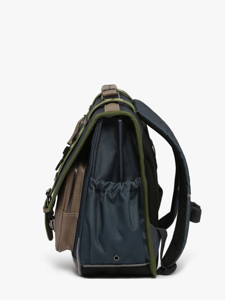 Boekentas Kinderen 2 Compartimenten Cameleon Grijs vintage urban CA38 ander zicht 2